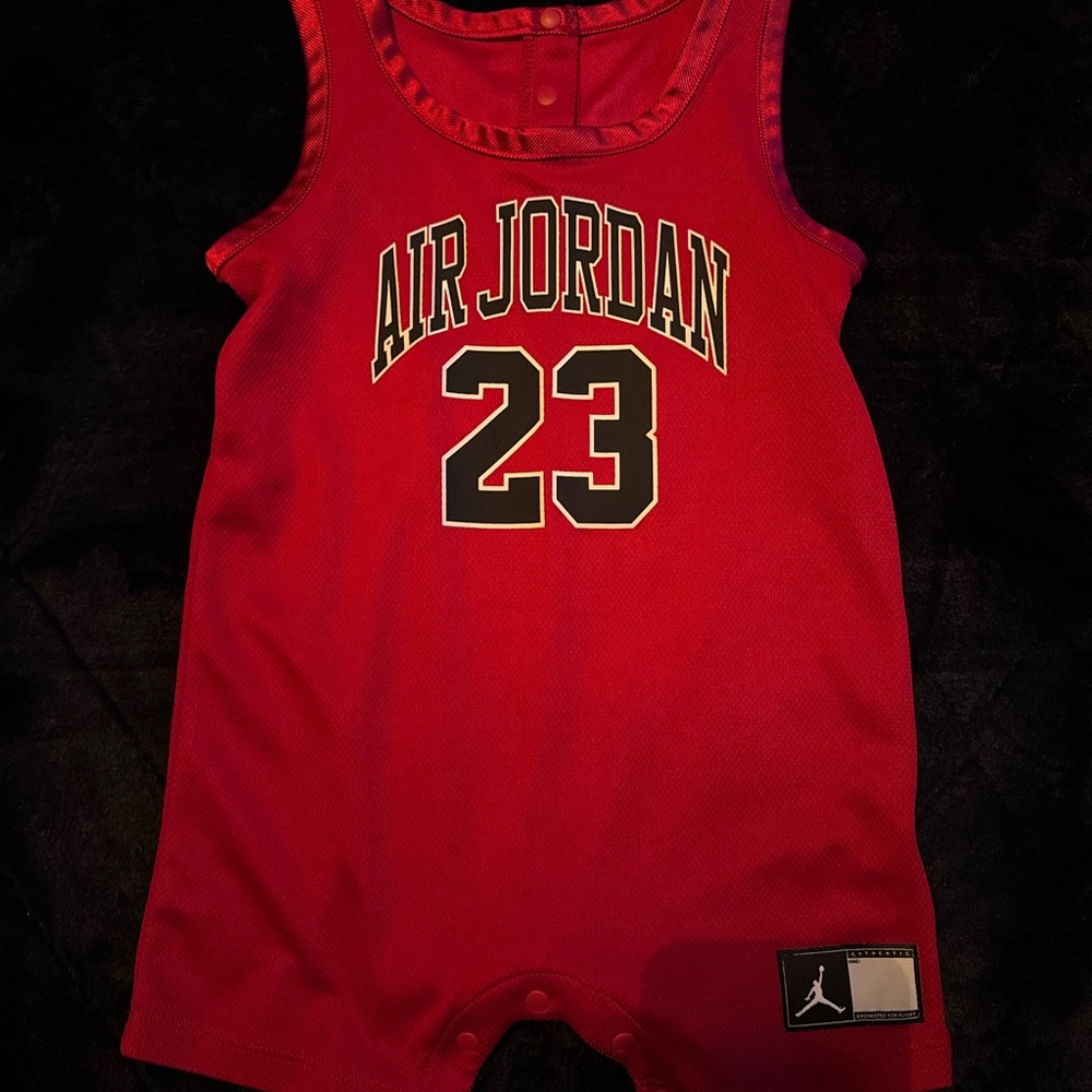 Jordan Red Baby Romper